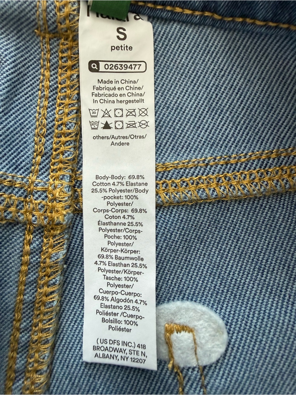 HALARA Wide Leg Cuffed Stretch Ankle Length Jeans in Medium Blue - Picture 5 of 6